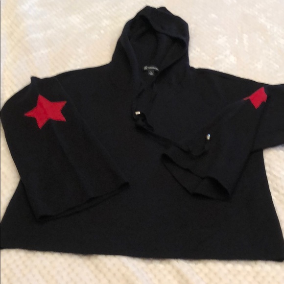 INC International Concepts Sweaters - INC black hooded sweater